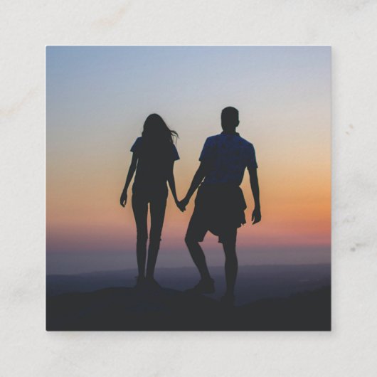 QR-code magenta calligrafie RSVP-fotobruiloft Informatiekaartje (Achterkant)