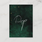 QR Code Magisch Donker Smaragd Groen Informatiekaartje (Achterkant)