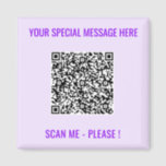 QR Code Magnet Gift met aangepaste tekst en kleure<br><div class="desc">Kies Kleuren en Lettertype - Magneet met Uw Speciale QR Code Info en Aangepaste Tekst Gepersonaliseerde Moderne Magneten Gift - Voeg Uw QR Code - Afbeelding of Logo - foto / Tekst - Naam of andere info / bericht - Formaat wijzigen en Verplaatsen of Verwijderen / Elements toevoegen - Afbeelding...</div>