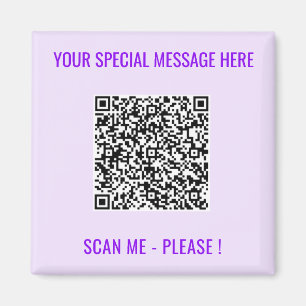 QR Code Magnet Gift met aangepaste tekst en kleure