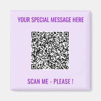 QR Code Magnet Gift met aangepaste tekst en kleure