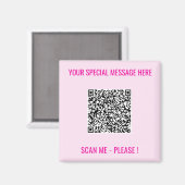 QR Code Magnet Jouw tekst Special Surprise Cadeau (Voorkant / Achterkant)