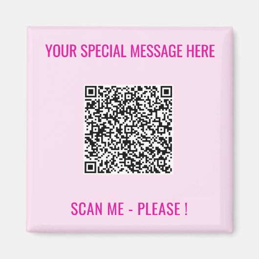 QR Code Magnet Jouw tekst Special Surprise Cadeau (Voorkant)