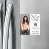 QR Code Magnetisch Afstuderen Fotoaankondiging Magnetische Uitnodiging