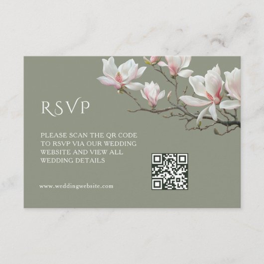 QR-code | Magnolia Bijkaart Informatiekaartje (Voorkant)