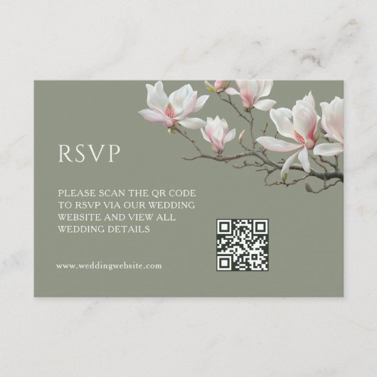 QR-code | Magnolia Bijkaart Informatiekaartje (Voorkant)