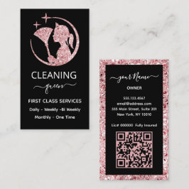 QR code Maid Rose Pink Cleaning Service Visitekaartje