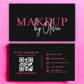 QR Code Make-up Artiest Hot Pink Social Media Visitekaartje