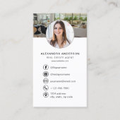 QR-code makelaar Foto Logo Visitekaartje (Voorkant)