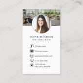 QR-code makelaar Foto Logo Visitekaartje (Voorkant)