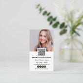 QR-code makelaar in onroerend goed Visitekaartje (Staand voorkant)