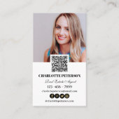 QR-code makelaar in onroerend goed Visitekaartje (Voorkant)