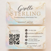 QR Code Makeup Artist Opal Stone Visitekaartje