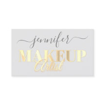 QR Code Makeup artistiek script grijs goud