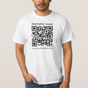  QR-code Mannen moderne witte waarde T-shirt