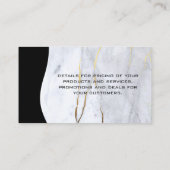 QR-code / Marble Blue Gold-Visitekaartje Visitekaartje (Achterkant)