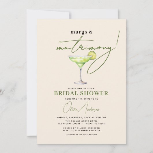 QR Code Margs en het moderne Vrijgezellenfeest van Kaart (Voorkant)