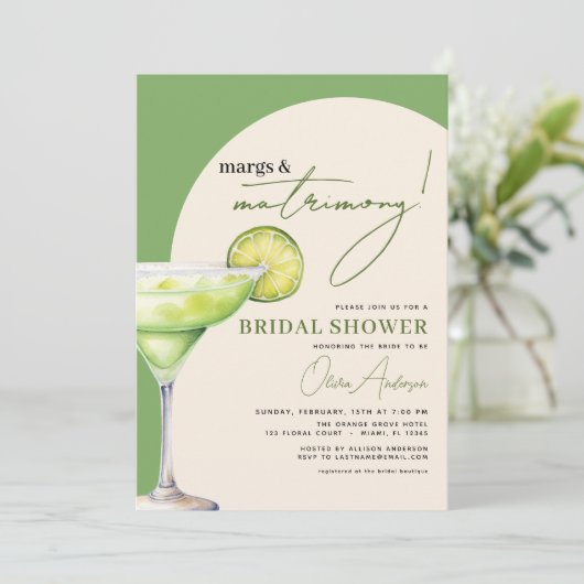 QR Code Margs en het moderne Vrijgezellenfeest van Kaart (Staand voorkant)