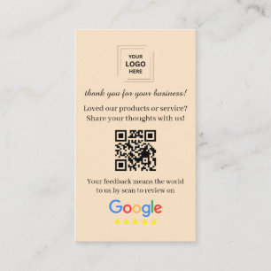 QR-code marketing sjabloon voor klantbeoordelingen Visitekaartje