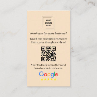 QR-code marketing sjabloon voor klantbeoordelingen Visitekaartje