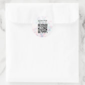 QR-code marmer Nail Salon Appointes Ronde Sticker (Tas)