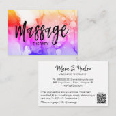 *~* QR code Massage Therapist Logo massage therapi Visitekaartje (Voorkant / Achterkant)