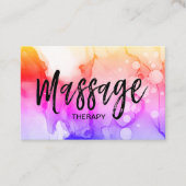 *~* QR code Massage Therapist Logo massage therapi Visitekaartje (Voorkant)