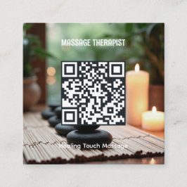 QR-code massagetherapeut Vierkante Visitekaartje
