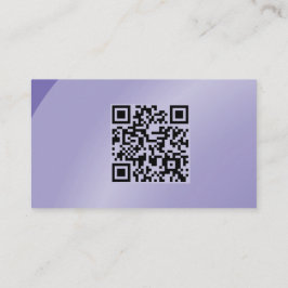 Qr-code Matig Lila Modern Neat Shaded Visitekaartje