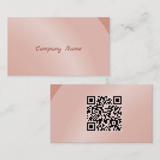 Qr-code Matig zalm Matig Neat Shaded Visitekaartje (Voorkant / Achterkant)