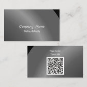 Qr-code Matig zwart, modern Visitekaartje (Voorkant / Achterkant)