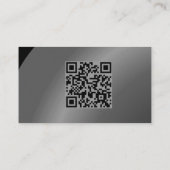 Qr-code Matig zwart, modern Visitekaartje (Achterkant)