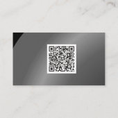 Qr-code Matig zwart, modern Visitekaartje (Achterkant)
