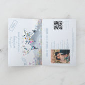 QR Code Meadow Wedding Destination Passport Map (Binnen)