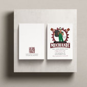 QR-code Mechanisch automatisch reparatiestaal Visitekaartje