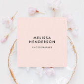 QR-code Meisje minimale professionele Blush roze Vierkante Visitekaartje