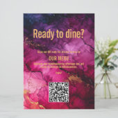 QR-code menu Celestial Elegance Marble (Staand voorkant)