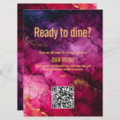 QR-code menu Celestial Elegance Marble (Voorkant / Achterkant)