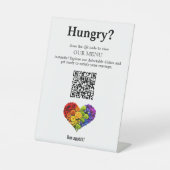 🌈 QR-code Menu Flourish Together Reclamebord Met Voetstuk (Voorkant)