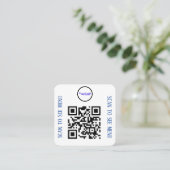 QR Code Menu Kaarten voor restaurants en cafés Vierkante Visitekaartje (Staand voorkant)