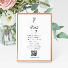 QR-code Menu Minimaal Elegante zitplaats Grafiek H