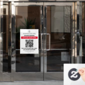 QR Code Menu Scan Bestelling Raamsticker (Kantoordeur)