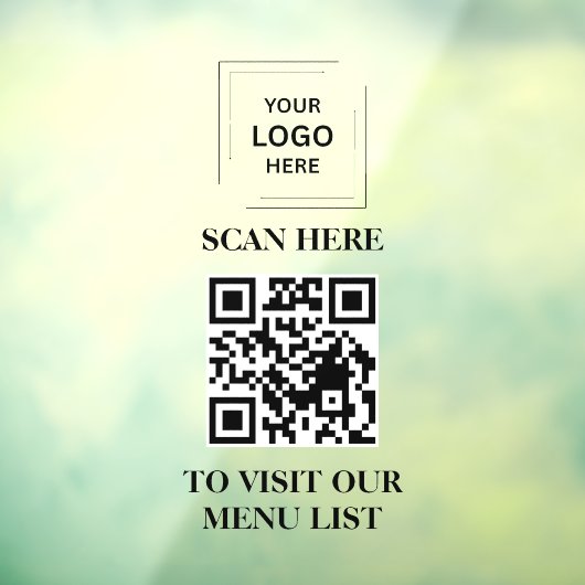 QR-code Menu Vinyl Raam Sticker Bord (Vel 3)