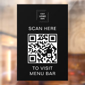 QR-code Menu Vinyl Raam Sticker Bord (Vel 2)