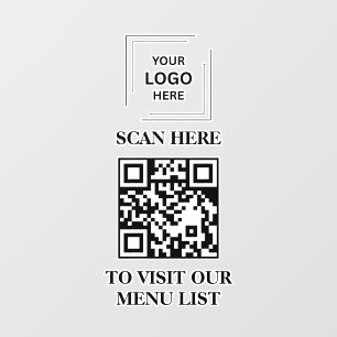 QR-code Menu Vinyl Raam Sticker Bord