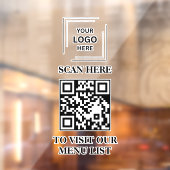 QR-code Menu Vinyl Raam Sticker Bord (Vel 2)