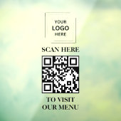QR-code Menu Vinyl Raam Sticker Decal Bord (Vel 3)