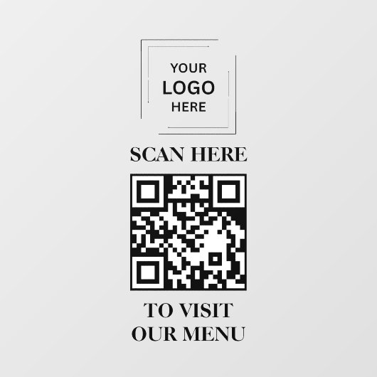 QR-code Menu Vinyl Raam Sticker Decal Bord (Vel)