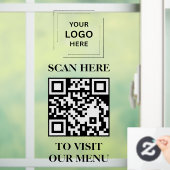 QR-code Menu Vinyl Raam Sticker Decal Bord (Huis)