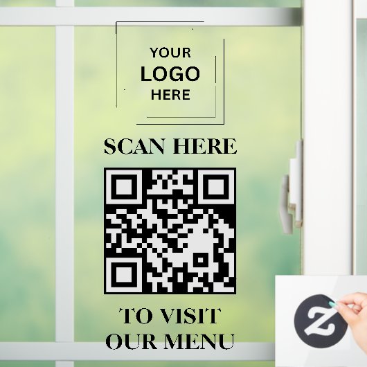 QR-code Menu Vinyl Raam Sticker Decal Bord (Huis)